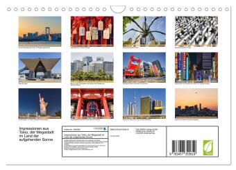 Impressionen aus Tokio, der Megastadt im Land der aufgehenden Sonne (Wandkalender 2026 DIN A4 quer), CALVENDO Monatskalender