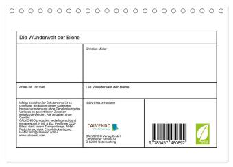 Die Wunderwelt der Biene (Tischkalender 2026 DIN A5 quer), CALVENDO Monatskalender