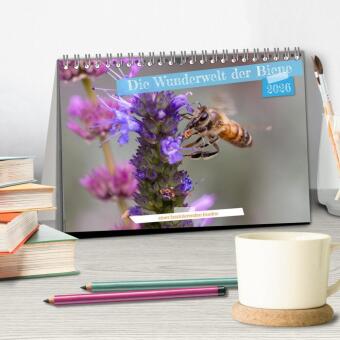 Die Wunderwelt der Biene (Tischkalender 2026 DIN A5 quer), CALVENDO Monatskalender