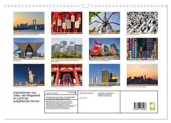 Impressionen aus Tokio, der Megastadt im Land der aufgehenden Sonne (Wandkalender 2026 DIN A3 quer), CALVENDO Monatskalender
