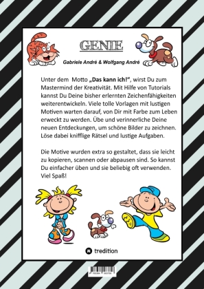 CRAFTBOOK - SUPER TUTORIALS - WUNDERBARE AUSMALMOTIVE - KNIFFLIGE RÄTSEL UND AUFGABEN - VORLAGEN - WITZIGE BILDER - ZEICHENFÜHRUNG - GENIE