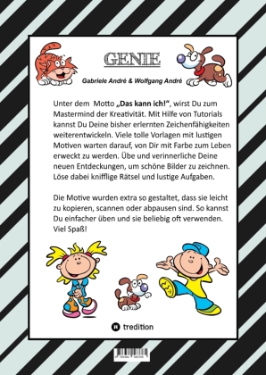 CRAFTBOOK - SUPER TUTORIALS - WUNDERBARE AUSMALMOTIVE - KNIFFLIGE RÄTSEL UND AUFGABEN - VORLAGEN - WITZIGE BILDER - ZEICHENFÜHRUNG - GENIE