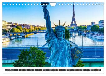 Bonjour Paris (Wandkalender 2026 DIN A4 quer), CALVENDO Monatskalender