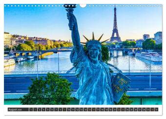 Bonjour Paris (Wandkalender 2026 DIN A3 quer), CALVENDO Monatskalender