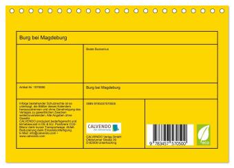 Burg bei Magdeburg (Tischkalender 2026 DIN A5 quer), CALVENDO Monatskalender