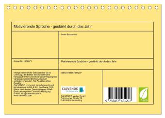 Motivierende Sprüche - gestärkt durch das Jahr (Tischkalender 2026 DIN A5 quer), CALVENDO Monatskalender