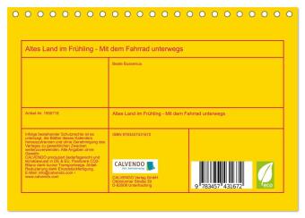 Altes Land im Frühling - Mit dem Fahrrad unterwegs (Tischkalender 2026 DIN A5 quer), CALVENDO Monatskalender
