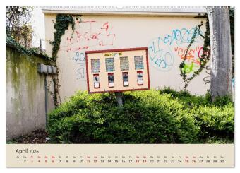 Kaugummiautomaten (hochwertiger Premium Wandkalender 2026 DIN A2 quer), Kunstdruck in Hochglanz