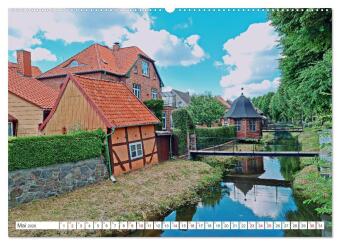 Boizenburg an der Elbe - Fliesenstadt im Dreiländereck (hochwertiger Premium Wandkalender 2026 DIN A2 quer), Kunstdruck in Hochglanz