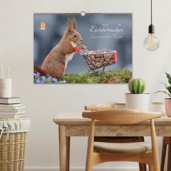 Eichhörnchen Luna und ihre Kinder (Wandkalender 2026 DIN A3 quer), CALVENDO Monatskalender