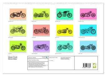 Motor Craft Motorräder (hochwertiger Premium Wandkalender 2026 DIN A2 quer), Kunstdruck in Hochglanz