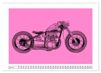 Motor Craft Motorräder (hochwertiger Premium Wandkalender 2026 DIN A2 quer), Kunstdruck in Hochglanz