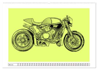 Motor Craft Motorräder (hochwertiger Premium Wandkalender 2026 DIN A2 quer), Kunstdruck in Hochglanz