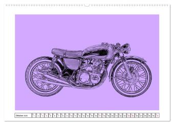 Motor Craft Motorräder (hochwertiger Premium Wandkalender 2026 DIN A2 quer), Kunstdruck in Hochglanz