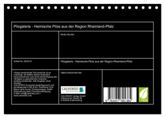 Pilzgalerie - Heimische Pilze aus der Region Rheinland-Pfalz (Tischkalender 2026 DIN A5 quer), CALVENDO Monatskalender