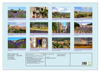 Die Farben der Provence... und der Duft des Lavendels... (Wandkalender 2026 DIN A2 quer), CALVENDO Monatskalender
