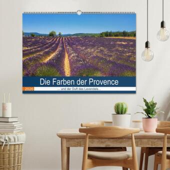 Die Farben der Provence... und der Duft des Lavendels... (Wandkalender 2026 DIN A2 quer), CALVENDO Monatskalender