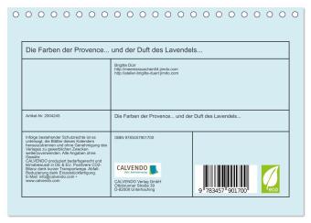 Die Farben der Provence... und der Duft des Lavendels... (Tischkalender 2026 DIN A5 quer), CALVENDO Monatskalender