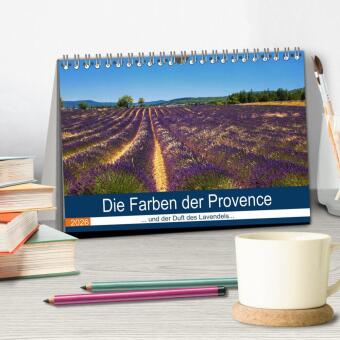 Die Farben der Provence... und der Duft des Lavendels... (Tischkalender 2026 DIN A5 quer), CALVENDO Monatskalender