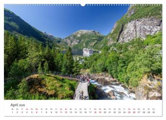 Norwegen in Bildern (hochwertiger Premium Wandkalender 2026 DIN A2 quer), Kunstdruck in Hochglanz