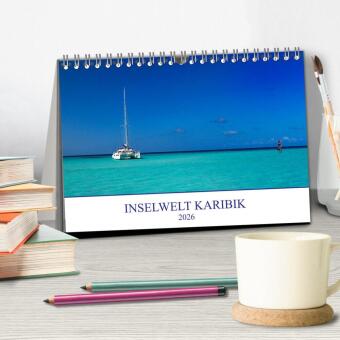 Inselwelt Karibik (Tischkalender 2026 DIN A5 quer), CALVENDO Monatskalender