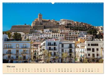 Ibiza Dalt Vila, Sa Penya und La Marina (hochwertiger Premium Wandkalender 2026 DIN A2 quer), Kunstdruck in Hochglanz