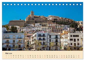 Ibiza Dalt Vila, Sa Penya und La Marina (Tischkalender 2026 DIN A5 quer), CALVENDO Monatskalender