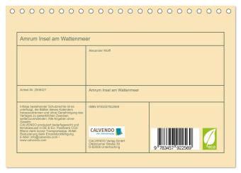 Amrum Insel am Wattenmeer (Tischkalender 2026 DIN A5 quer), CALVENDO Monatskalender
