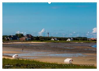 Amrum Insel am Wattenmeer (hochwertiger Premium Wandkalender 2026 DIN A2 quer), Kunstdruck in Hochglanz