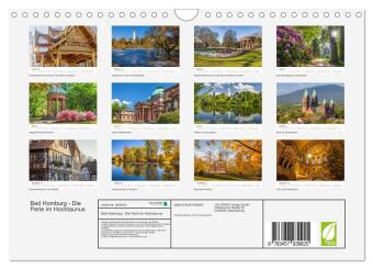 Bad Homburg - Die Perle im Hochtaunus (Wandkalender 2026 DIN A4 quer), CALVENDO Monatskalender