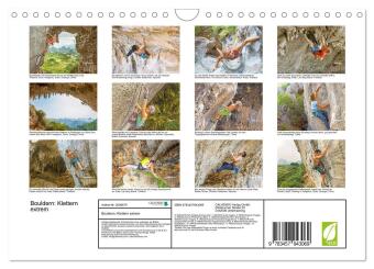Bouldern: Klettern extrem (Wandkalender 2027 DIN A4 quer), CALVENDO Monatskalender