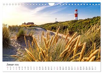 Borkum, bezaubernde Nordseeinsel (Wandkalender 2026 DIN A4 quer), CALVENDO Monatskalender