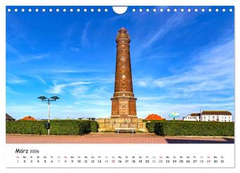 Borkum, bezaubernde Nordseeinsel (Wandkalender 2026 DIN A4 quer), CALVENDO Monatskalender