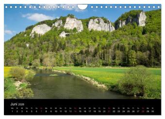 Das Donautal - Wanderparadies auf der Schwäbischen Alb (Wandkalender 2026 DIN A4 quer), CALVENDO Monatskalender