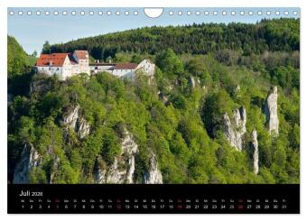 Das Donautal - Wanderparadies auf der Schwäbischen Alb (Wandkalender 2026 DIN A4 quer), CALVENDO Monatskalender