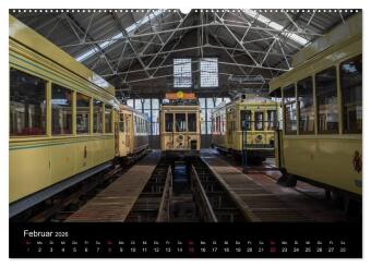 Kusttram Belgien (hochwertiger Premium Wandkalender 2026 DIN A2 quer), Kunstdruck in Hochglanz