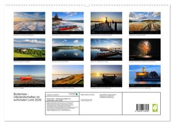 Bodensee - Uferlandschaften im schönsten Licht 2026 (hochwertiger Premium Wandkalender 2026 DIN A2 quer), Kunstdruck in Hochglanz