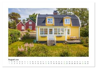 Landhäuser mit Charme (Wandkalender 2026 DIN A3 quer), CALVENDO Monatskalender