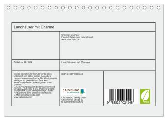 Landhäuser mit Charme (Tischkalender 2026 DIN A5 quer), CALVENDO Monatskalender