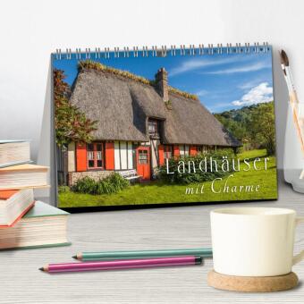 Landhäuser mit Charme (Tischkalender 2026 DIN A5 quer), CALVENDO Monatskalender