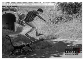 Auf dem Skateboard (hochwertiger Premium Wandkalender 2026 DIN A2 quer), Kunstdruck in Hochglanz