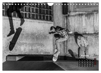 Auf dem Skateboard (Wandkalender 2026 DIN A4 quer), CALVENDO Monatskalender