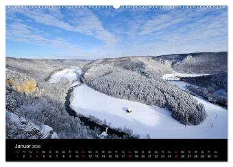 Das Donautal - Wanderparadies auf der Schwäbischen Alb (hochwertiger Premium Wandkalender 2026 DIN A2 quer), Kunstdruck in Hochglanz