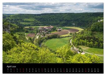Das Donautal - Wanderparadies auf der Schwäbischen Alb (hochwertiger Premium Wandkalender 2026 DIN A2 quer), Kunstdruck in Hochglanz