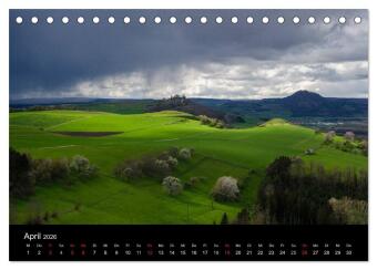 Vulkanlandschaft Hegau 2026 (Tischkalender 2026 DIN A5 quer), CALVENDO Monatskalender