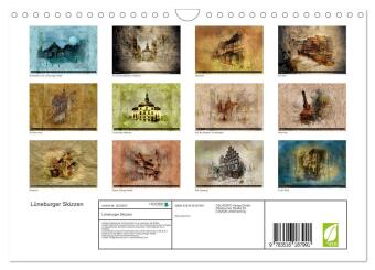 Lüneburger Skizzen (Wandkalender 2026 DIN A4 quer), CALVENDO Monatskalender
