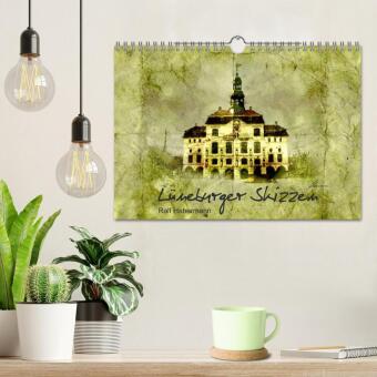 Lüneburger Skizzen (Wandkalender 2026 DIN A4 quer), CALVENDO Monatskalender