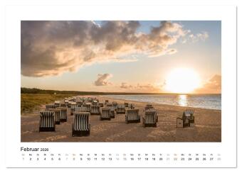 Strandkorb Idylle (Tischkalender 2026 DIN A5 quer), CALVENDO Monatskalender