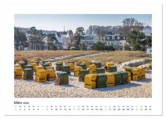 Strandkorb Idylle (Tischkalender 2026 DIN A5 quer), CALVENDO Monatskalender