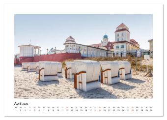 Strandkorb Idylle (Tischkalender 2026 DIN A5 quer), CALVENDO Monatskalender